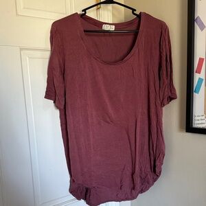 Maurices Short Sleeve Top in Dusty Rose